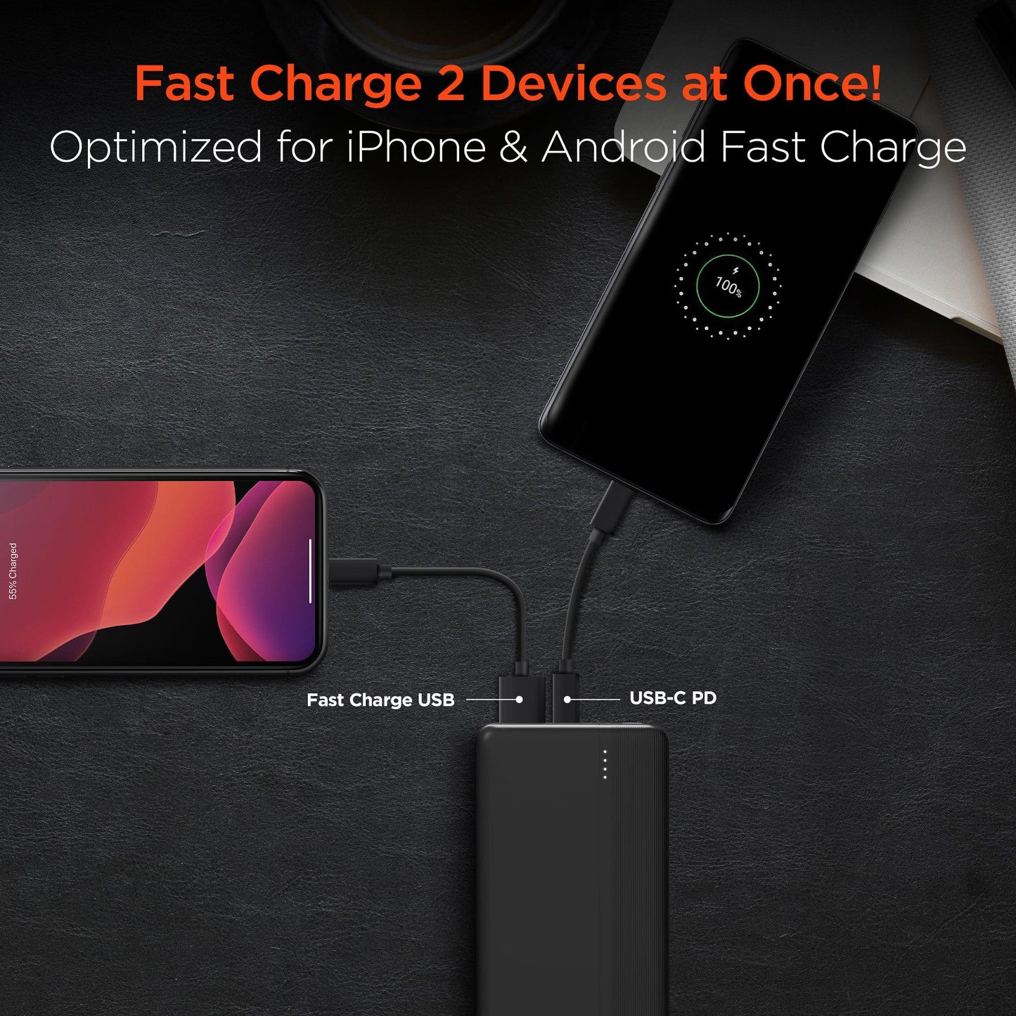 HyperGear 10000mAh 20W PD + USB Power Bank