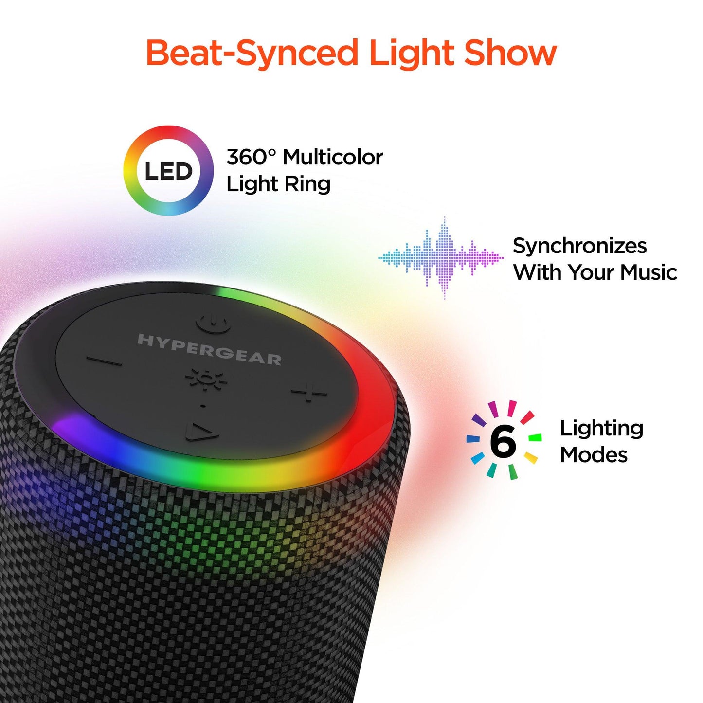 HyperGear Halo XL Waterproof LED Wireless Speaker
