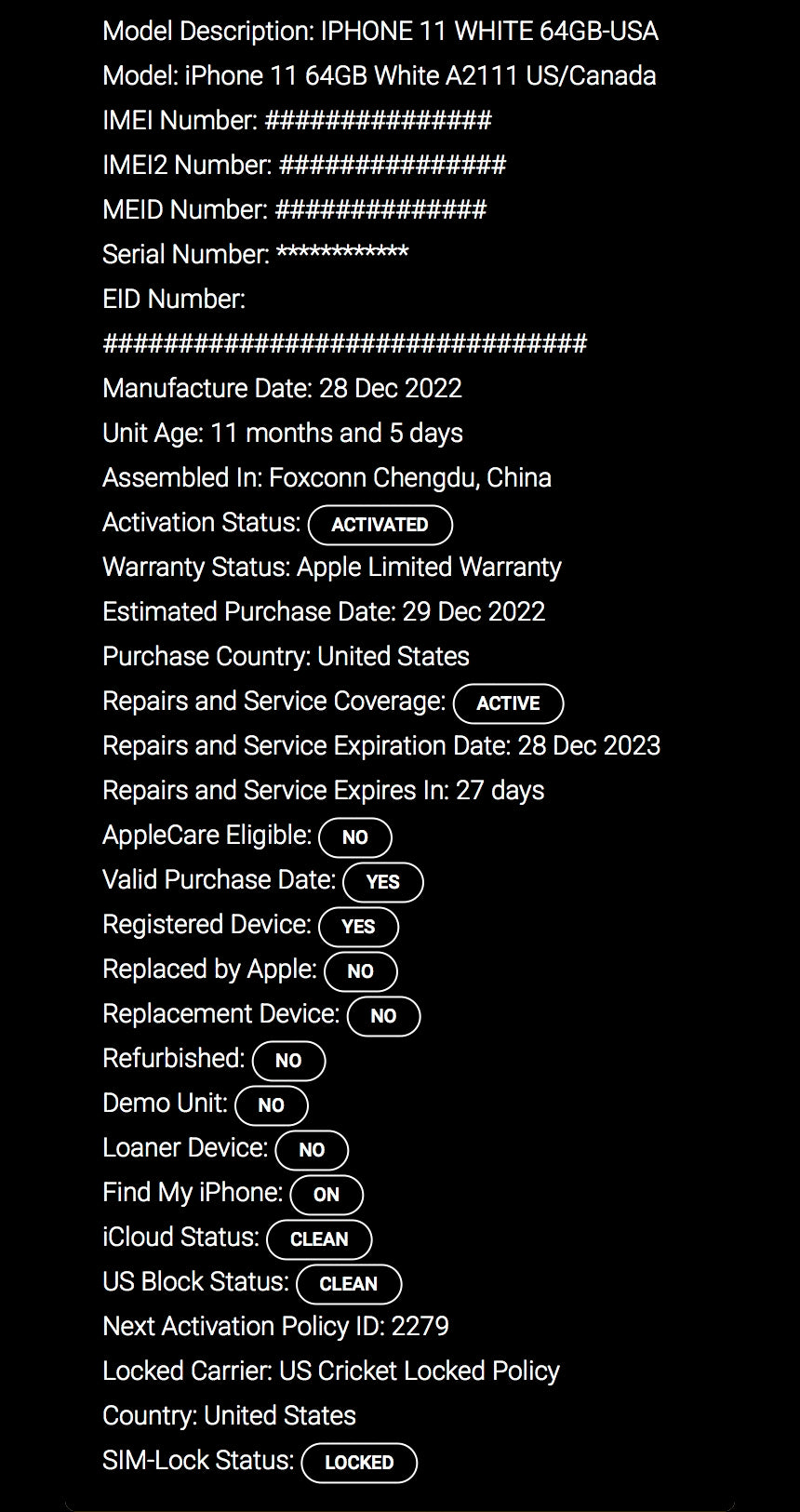 Imei Check Premium