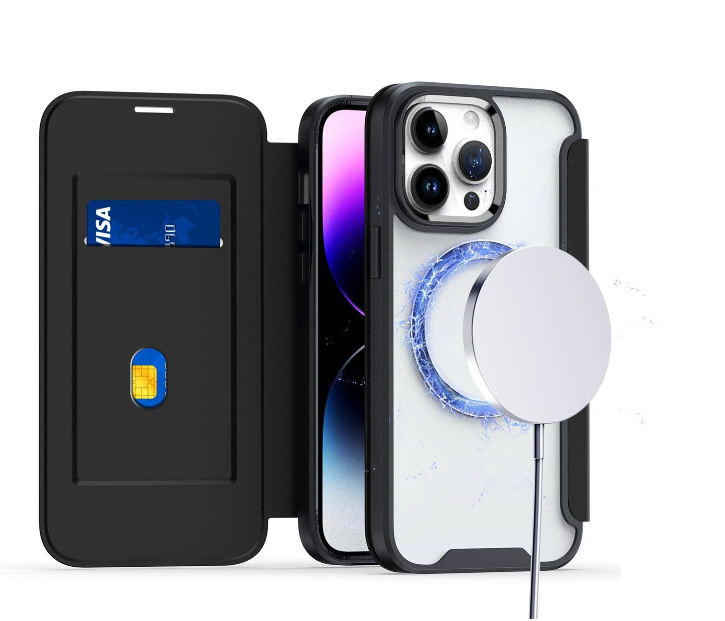 iPhone 15 Magnetic Transparent Hybrid Case