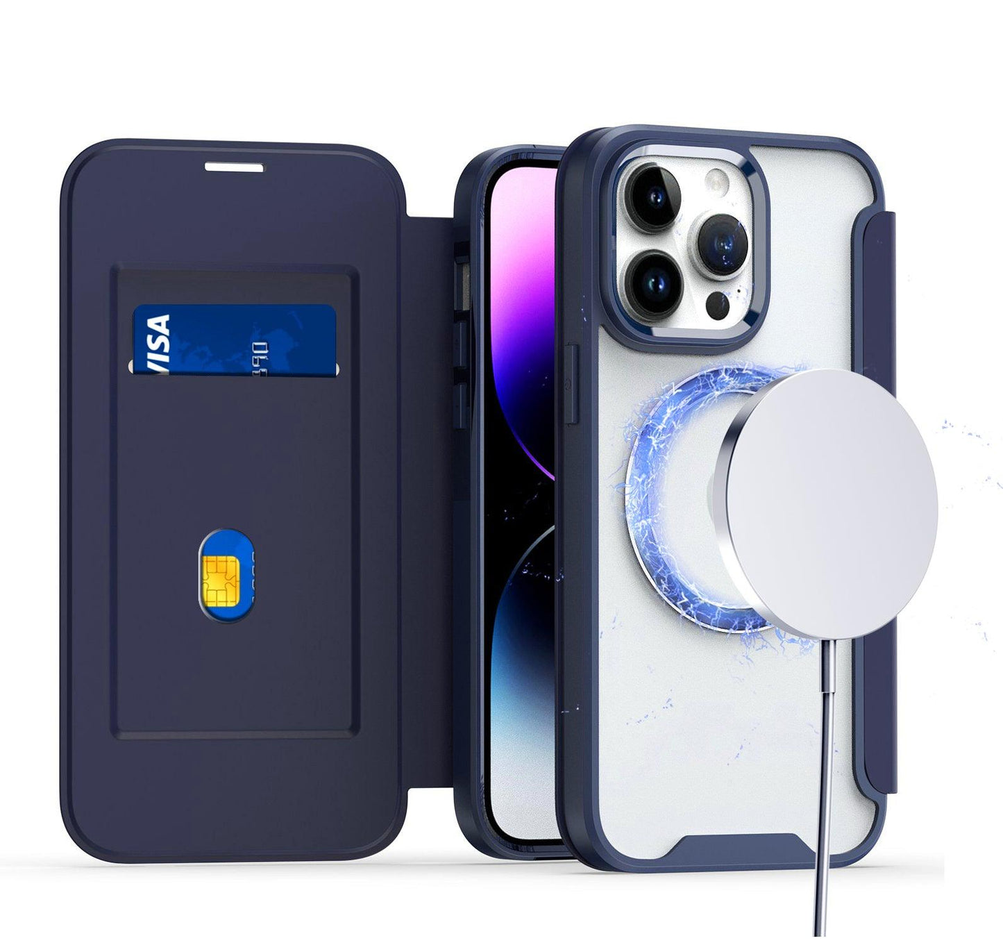 iPhone 15 Magnetic Transparent Hybrid Case