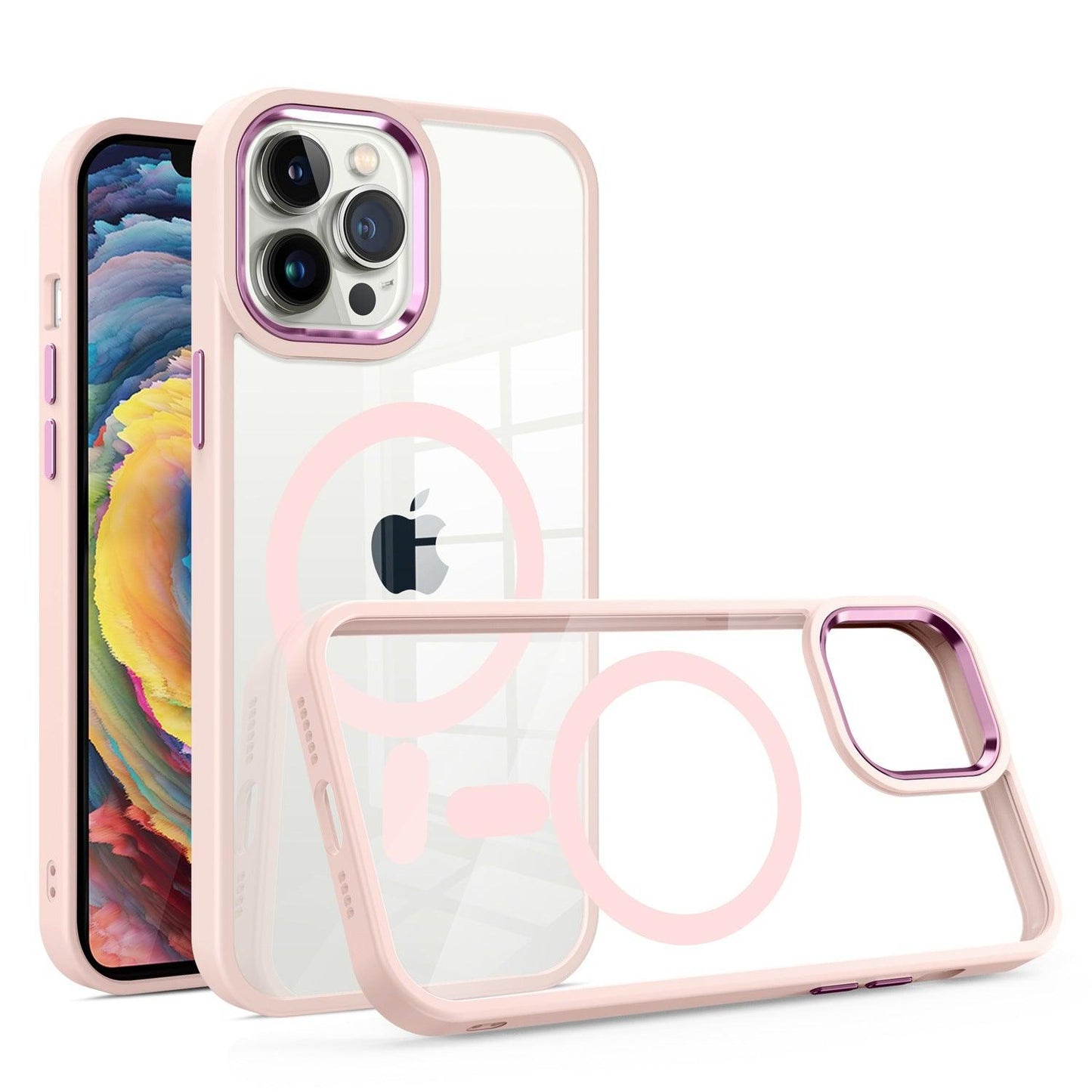 iPhone 11 Clear Acrylic Magnetic Circle Shockproof Hybrid Case
