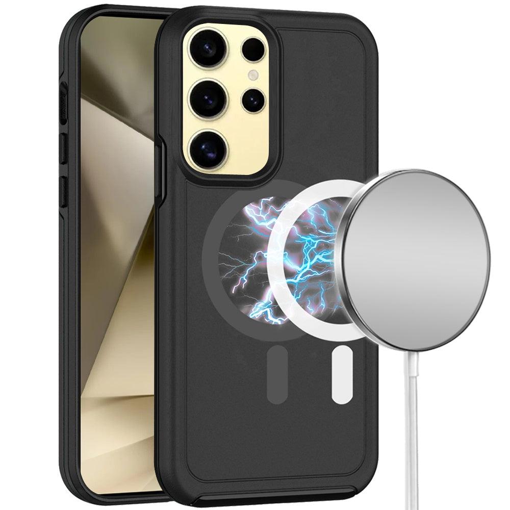 Samsung Galaxy S24 Ultra Magnetic Ring Circle Guard Hybrid Case