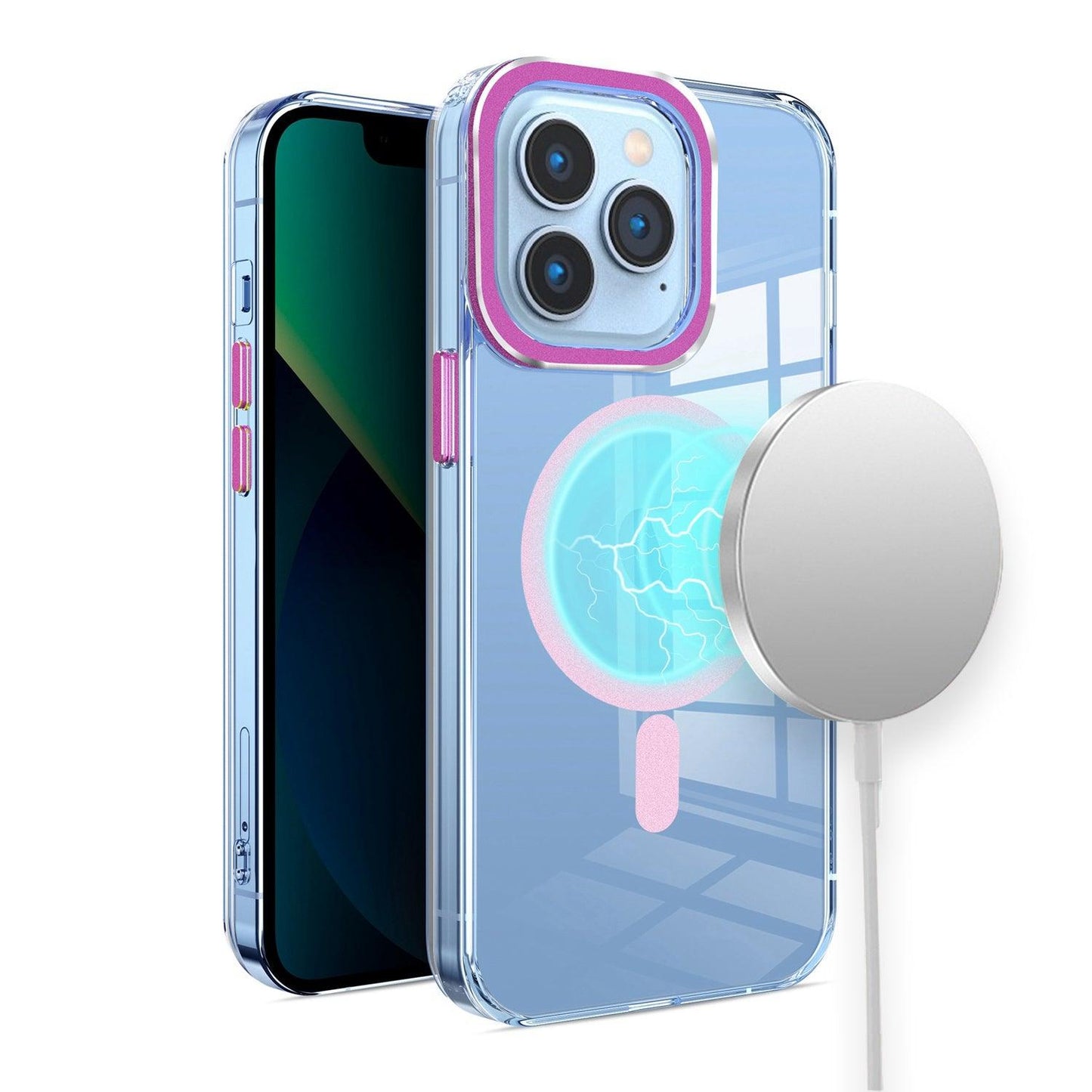 iPhone 11 Magnetic Circle & Camera Edge Chrome Hybrid Case