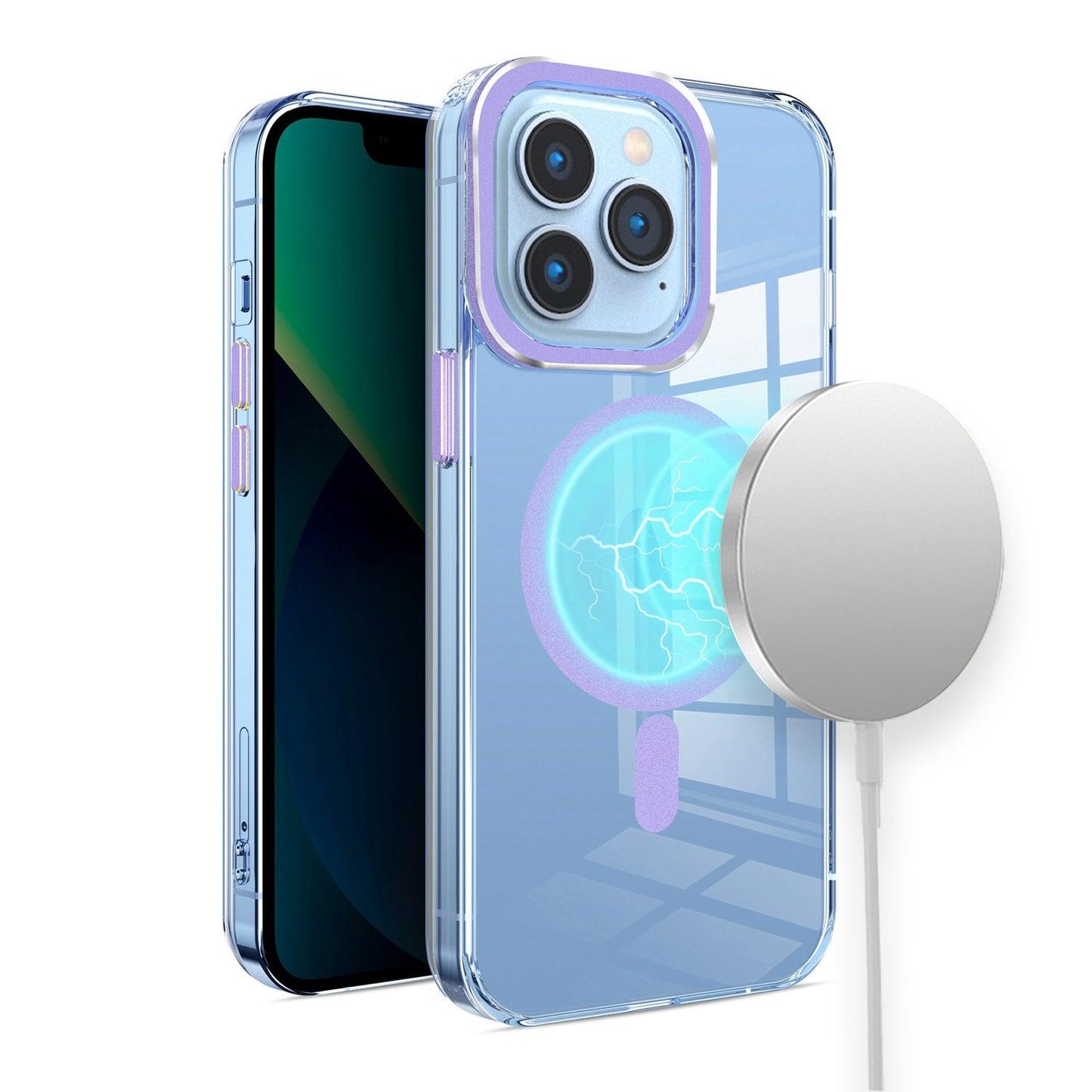 iPhone 15 Transparent Circle Design Case