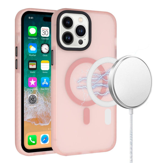 iPhone 15 Shockproof Hybrid Case with Magnetic Circle