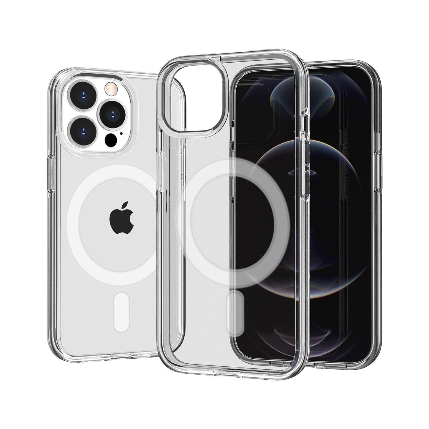 iPhone 14 Plus Sturdy Ultra Magnetic Circle Transparent Hybrid