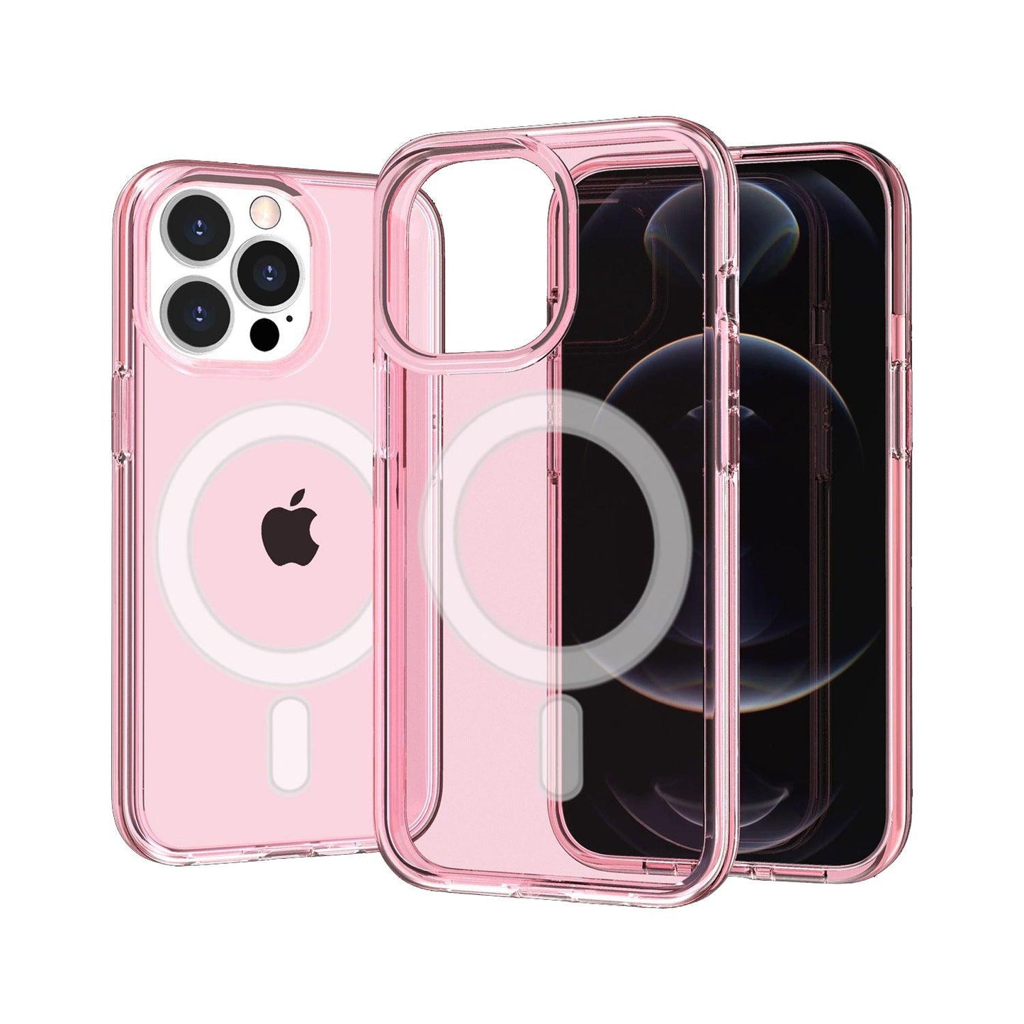 iPhone 11 Glitter Magnetic Circle Transparent Hybrid Case