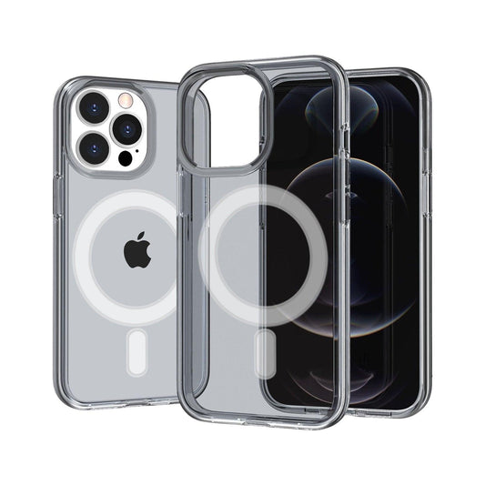 iPhone 15 Pro Max Sturdy Ultra Magnetic Circle Transparent Hybrid Case