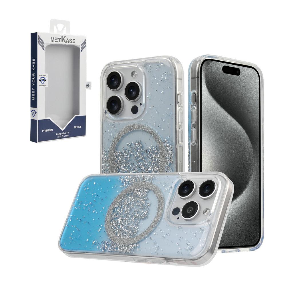 iPhone 13 Pro Max METKASE Glitter Transparent Magnetic Circle Shockproof Hybrid