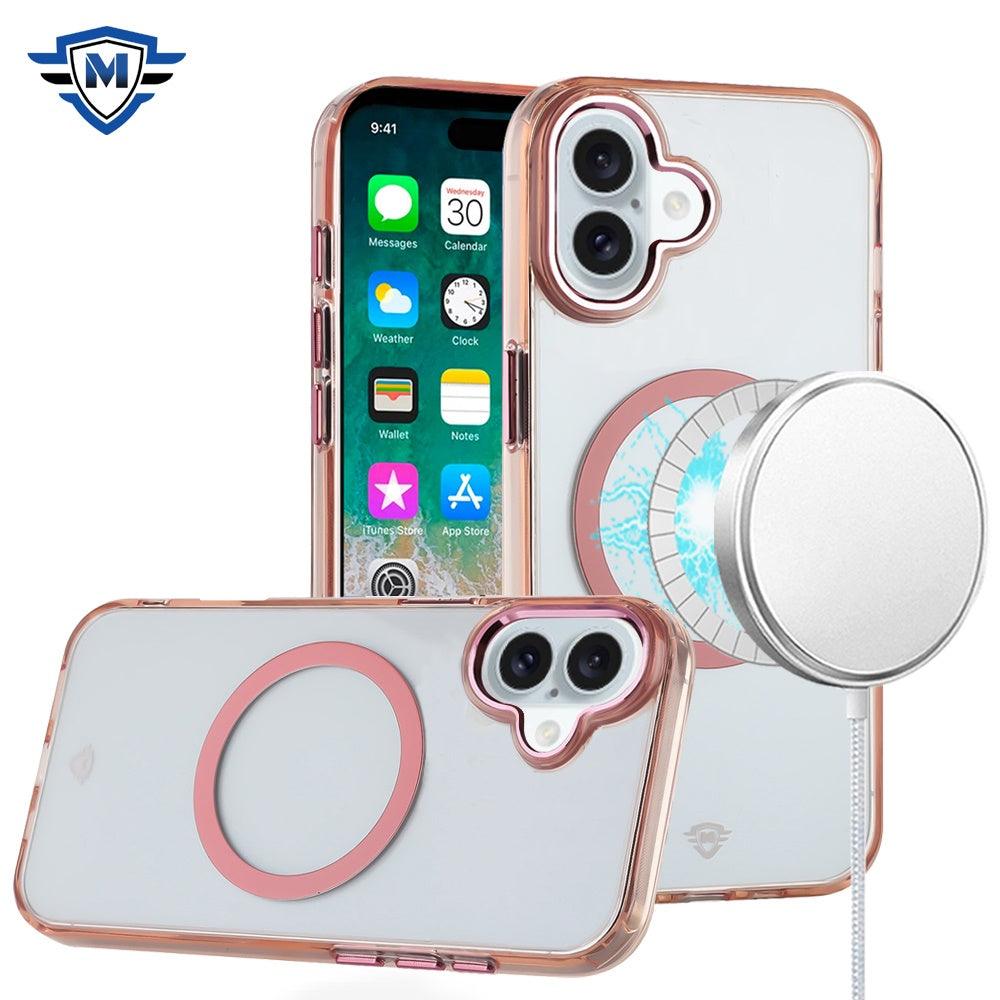iPhone 16 Plus METKASE Magnetic Transparent Premium Acrylic Case with Metal