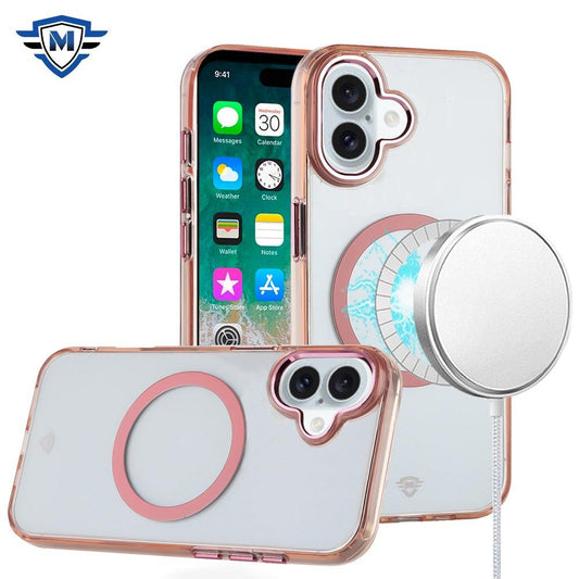 iPhone 16 Plus METKASE Magnetic Transparent Premium Acrylic Case with Metal