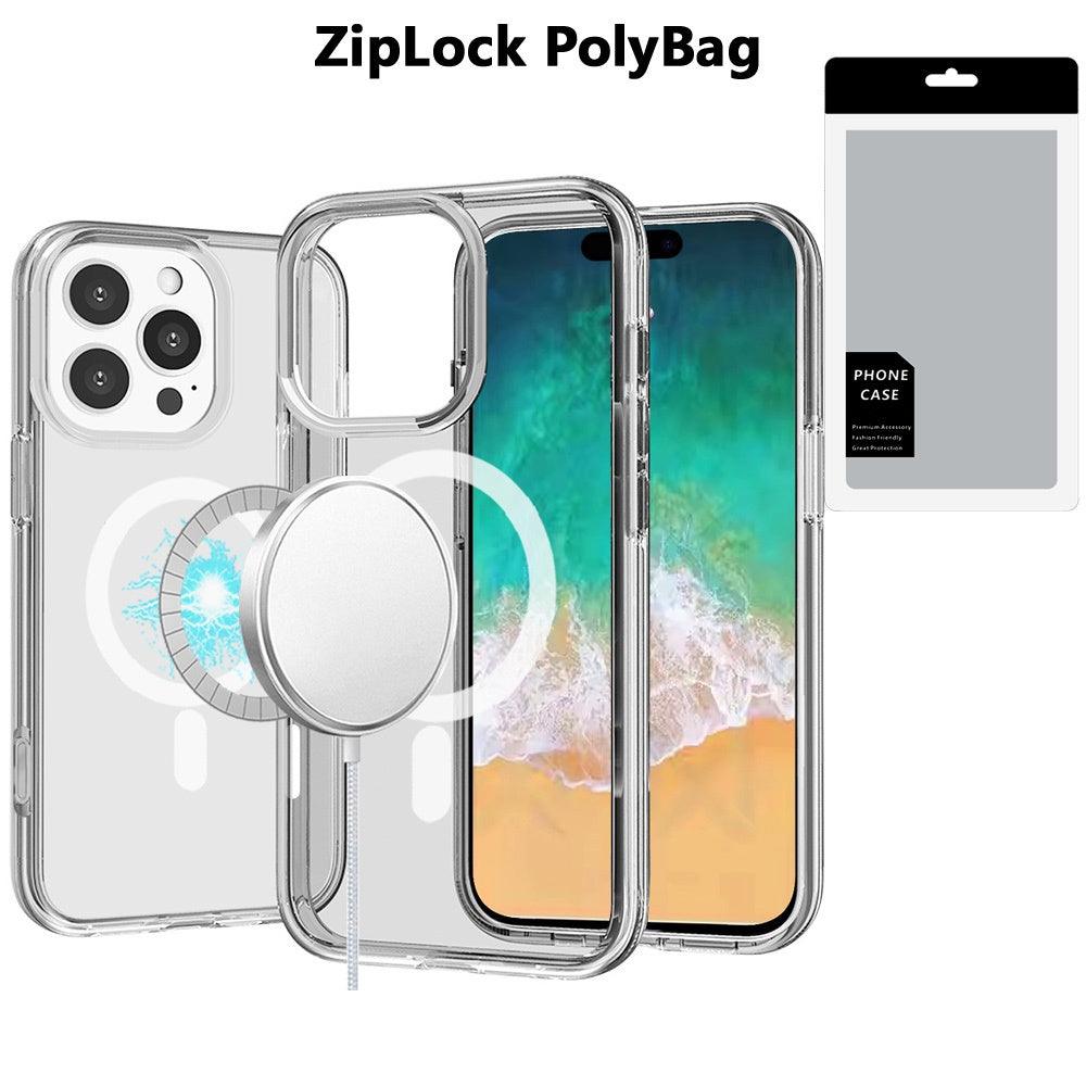 iPhone 16 Pro Max Sturdy Ultra Magnetic Circle Transparent Hybrid