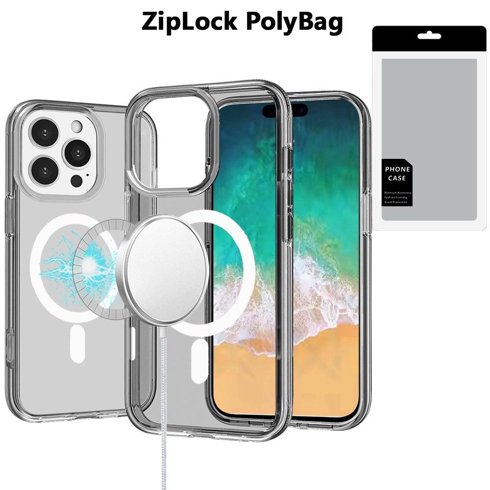 iPhone 16 Pro Max Sturdy Ultra Magnetic Circle Transparent Hybrid