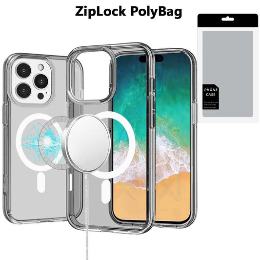 iPhone 16 Pro Max Sturdy Ultra Magnetic Circle Transparent Hybrid