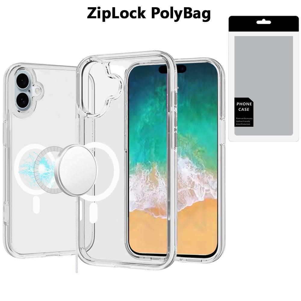 iPhone 16 Plus Sturdy Ultra Magnetic Circle Transparent Hybrid