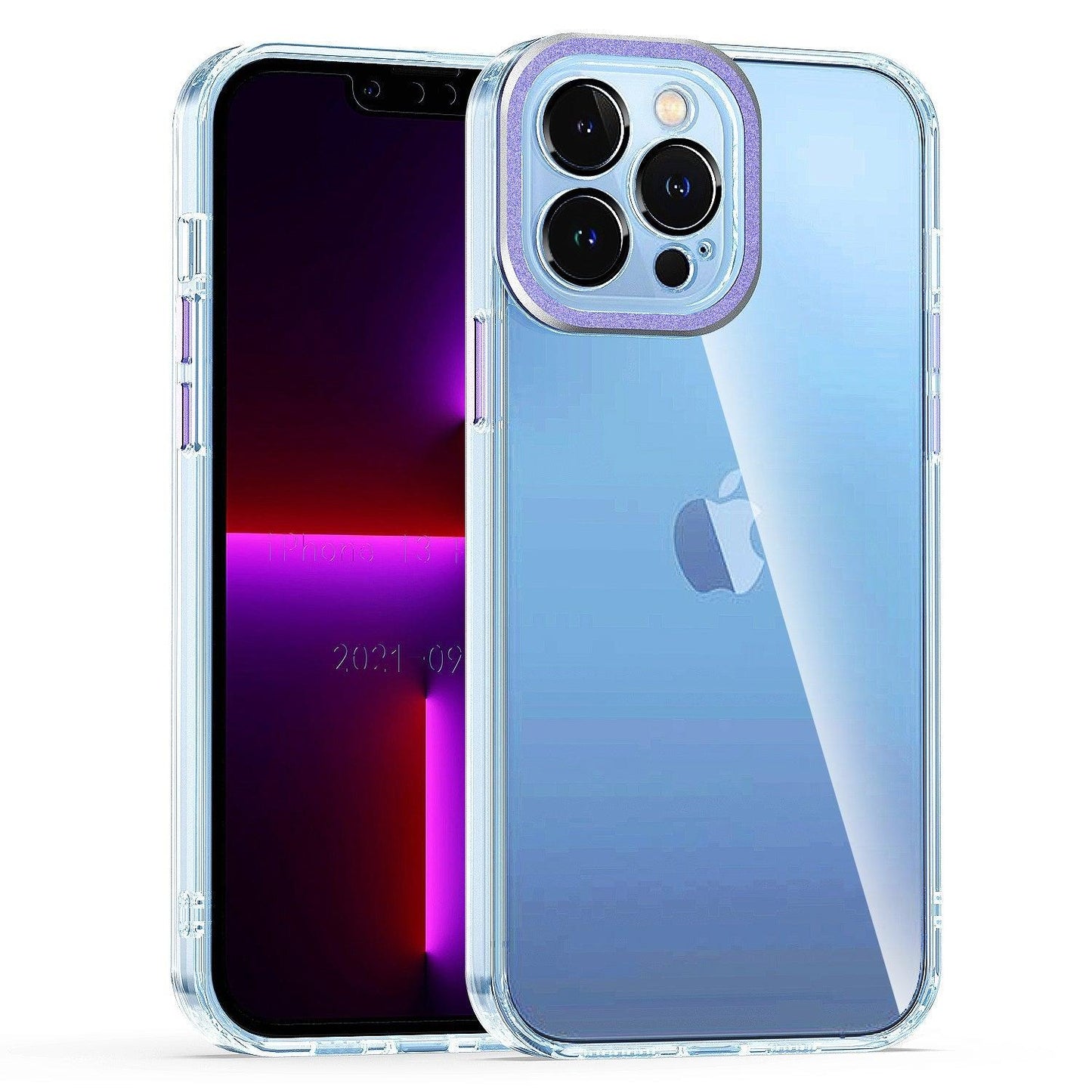 iPhone 15 Clear Hybrid Case with Metal Buttons