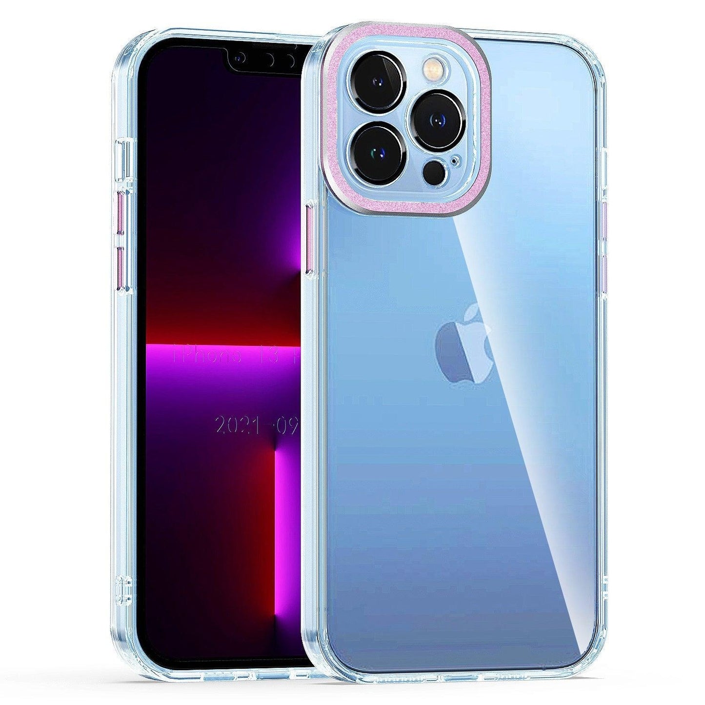 iPhone 15 Clear Hybrid Case with Metal Buttons