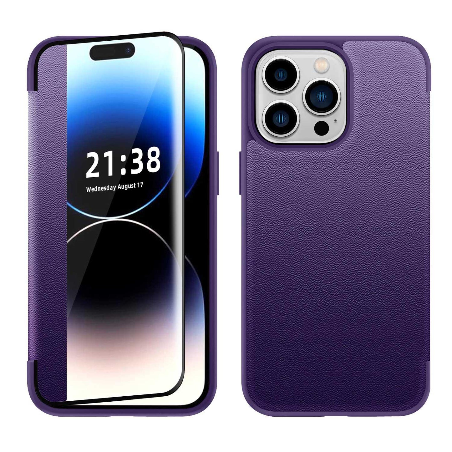 iPhone 15 PU Leather Flap Case