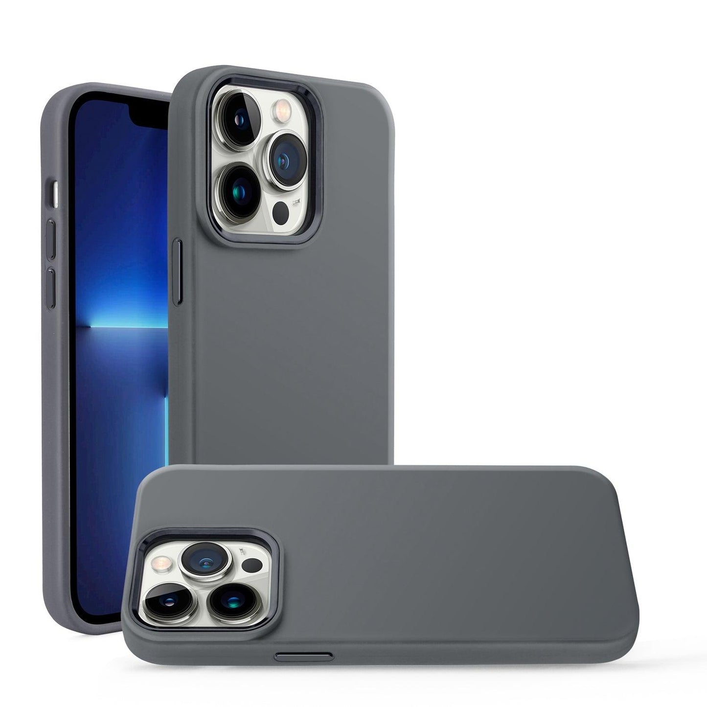 iPhone 12/12 Pro Liquid Silicone Case with Metal Buttons