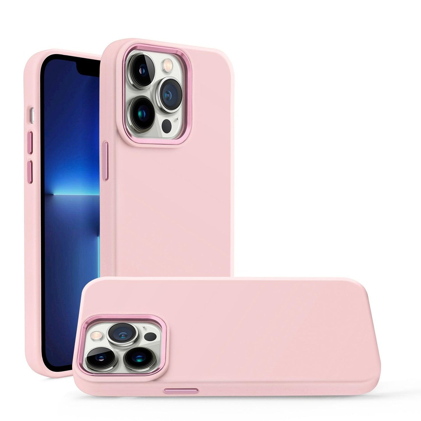 iPhone 12/12 Pro Liquid Silicone Case with Metal Buttons