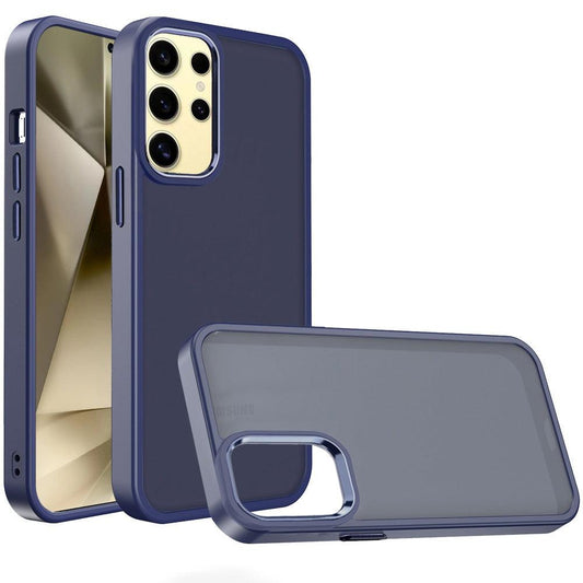 Samsung Galaxy S24 Acrylic Metal Button Hybrid Case