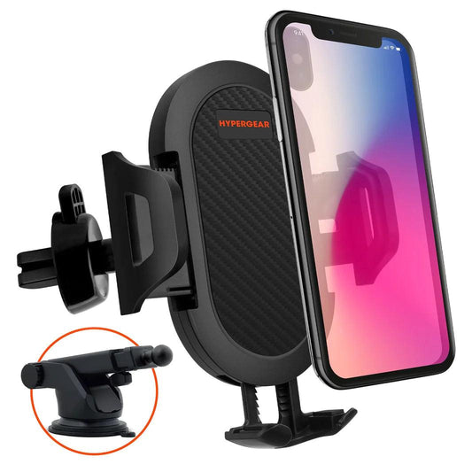 HyperGear 3-in-1 Phone Car Mount Holder Kit Black