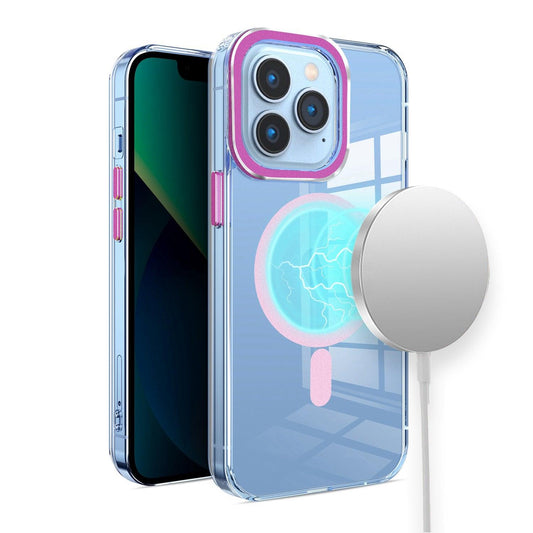 iPhone 14 Pro Max Magnetic Circle & Camera Edge Chrome Hybrid Case