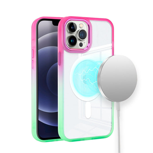 iPhone 14 Pro Max Radiant Two Tone Magnetic Circle Shockproof Hybrid
