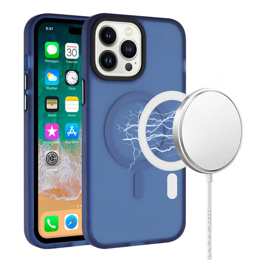 iPhone 15 Shockproof Hybrid Case with Magnetic Circle