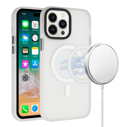 iPhone 15 Shockproof Hybrid Case with Magnetic Circle
