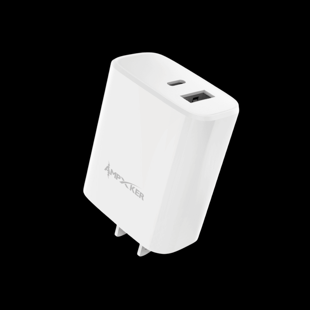 Ampker Power Adapter Dual USB-C 20w