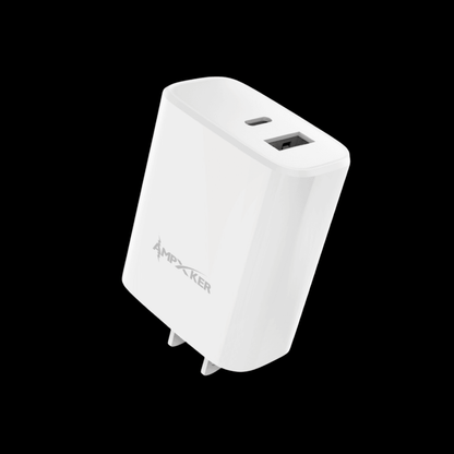Ampker Power Adapter Dual USB-C 20w