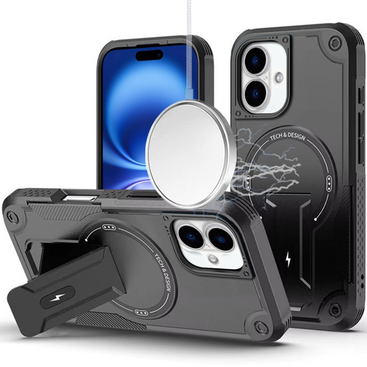 iPhone 17 Sturdy Bracket Kickstand Magnetic Black